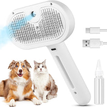 Load image into Gallery viewer, 3 In 1 Cat Steam Brush, Pet Steam Brush For Cat Dog Long Short Haired, Pet Spray Hair Removal Comb For Small Animals Shedding &amp; Grooming, Water Mist Spray Brushes With Release Button
