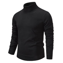 Load image into Gallery viewer, Men's Turtleneck Pullover Sweater Fashion Solid Color Fleece Lined Knitted Long-sleeved Top Clothing
