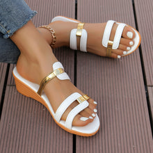 Cargar imagen en el visor de la galería, Women&#39;s Wedge Plus Size Slippers
