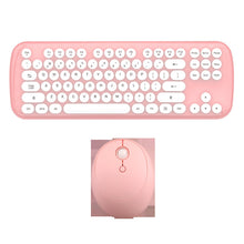 Cargar imagen en el visor de la galería, Wireless Keyboard And Mouse Set Girls Color Retro
