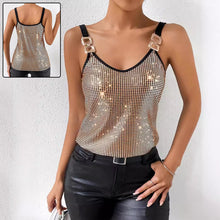 Cargar imagen en el visor de la galería, Summer Sequined Suspender Chain Vest Top Women&#39;s  Clothing
