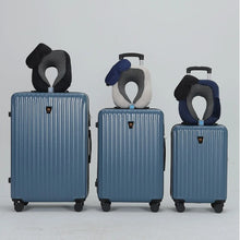Cargar imagen en el visor de la galería, 3pcs Luggage Set   Lightweight Hard Shell Suitcase Set With Double Spinner Wheels, Large Capacity, Includes 3pc U-Shaped Travel Pillow Set, Perfect For Business  Family Trips
