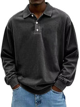 Load image into Gallery viewer, Fall Men's Long Sleeve Polo Shirts Casual Breathable Comfortable Tees Shirt Solid High Quality Sweatshirt Male T-Shirt
