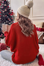 Cargar imagen en el visor de la galería, Double Take Full Size Merry Christmas Turtleneck Long Sleeve Sweater
