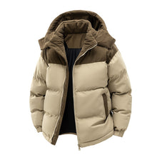 Load image into Gallery viewer, Thick Corduroy Patchwork Jacket Winter Zip-up Stand Collar Coat Casual Commuter Long-sleeved Cardigan Top Outwear Women's Clothing
