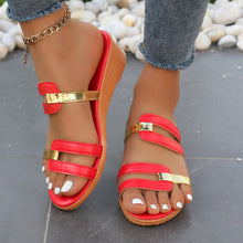 Cargar imagen en el visor de la galería, Women&#39;s Wedge Plus Size Slippers
