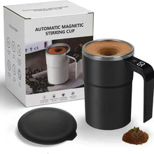 Load image into Gallery viewer, Automatic Coffee Stirring Cup, Stainless Steel Self-Stirring Coffee Cup With Lid, Auto Stir &amp; Heating Feature, LED Intelligent Display Temperature
