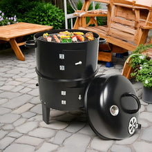 Load image into Gallery viewer, Double Layer Smokeless BBQ Grill &amp; Braising Oven - Vertical Charcoal Smoker For Effortless, Healthy Outdoor Cooking With Minimal Grease Smoke
