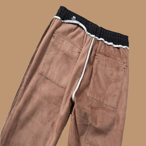 Pantalones casuales a cuadros cepillados para hombre, pantalones ajustados para hombre, pantalones de traje de invierno coreanos de estilo grueso con forro polar, pantalones de una pieza para hombre, envío directo, 2023