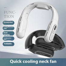 Cargar imagen en el visor de la galería, Leafless Folding Halter Fan Portable Digital Display Outdoor
