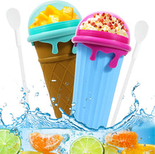 Load image into Gallery viewer, 500ml Large Capacity Slushy Cup Summer Squeeze Homemade Juice Water Bottle Quick-Frozen Smoothie Sand Cup Pinch Fast Cooling Magic Ice Cream Slushy Maker Beker Kitchen Gadgets
