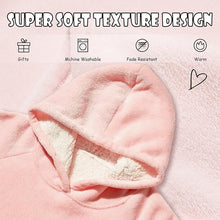 Cargar imagen en el visor de la galería, Krifey Wearable Blanket Hoodie, Oversized Sherpa Hooded As Birthday Gifts For Mom Women Girlfriend Men, Cozy Sweatshirt With Giant Pocket
