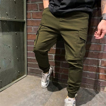 Cargar imagen en el visor de la galería, Pantalones deportivos para hombre con bolsillos, pantalones cargo casuales
