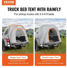 Cargar imagen en el visor de la galería, Truck Bed Tent, 5.5&#39;-6&#39; Pickup Truck Tent With Rain Layer And Carry Bag, Waterproof PU2000mm Double Layer Truck Tent For Camping, Accommodate 2-3 Person, For Camping Traveling Outdoor Activities
