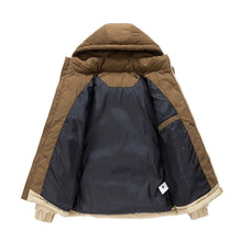 Load image into Gallery viewer, Thick Corduroy Patchwork Jacket Winter Zip-up Stand Collar Coat Casual Commuter Long-sleeved Cardigan Top Outwear Women's Clothing
