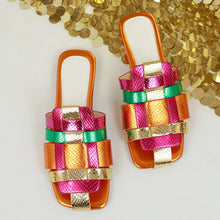 Load image into Gallery viewer, Toe Cap Semi Slipper Women's Flat Soft Bottom Square Toe Slippers
