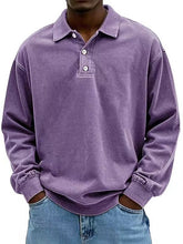 Load image into Gallery viewer, Fall Men's Long Sleeve Polo Shirts Casual Breathable Comfortable Tees Shirt Solid High Quality Sweatshirt Male T-Shirt
