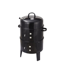 Load image into Gallery viewer, Double Layer Smokeless BBQ Grill &amp; Braising Oven - Vertical Charcoal Smoker For Effortless, Healthy Outdoor Cooking With Minimal Grease Smoke

