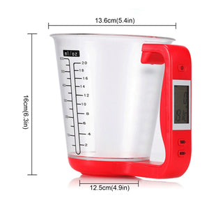 Kitchen Scales With LCD Display Digital Beaker Electronic Tool Hostweigh Measuring Cup Temperature Weight Measurement Cups