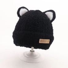 Cargar imagen en el visor de la galería, Gorro infantil de peluche de punto con dibujos animados
