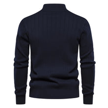 Load image into Gallery viewer, Half-zipper Pullover Sweater Men's Fashion Casual Stand Collar Long-sleeved Knitted Tops Fall Winter Clothing
