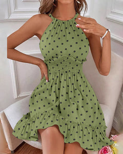 Hot-selling Floral-print Strap Casual Dress