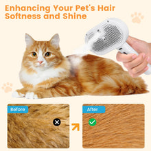 Load image into Gallery viewer, 3 In 1 Cat Steam Brush, Pet Steam Brush For Cat Dog Long Short Haired, Pet Spray Hair Removal Comb For Small Animals Shedding &amp; Grooming, Water Mist Spray Brushes With Release Button
