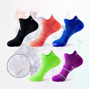 5 Pairs Of Unisex Sports Socks. They Are Highly Elastic And Breathable, Dry Quickly And Absorb Sweat Effectively