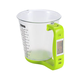 Kitchen Scales With LCD Display Digital Beaker Electronic Tool Hostweigh Measuring Cup Temperature Weight Measurement Cups