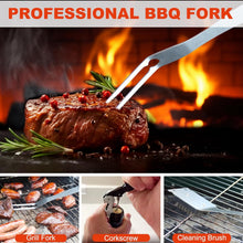 Load image into Gallery viewer, Grilljoy BBQ Accessories Grill Tools Set - 22PCS Stainless Steel Barbecue Grill Accessories For Outdoor Grill With Black Aluminum Case - Grilling Gifts For Men Dad -Grill Tools Kit
