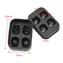 Load image into Gallery viewer, Creative DIY Three-dimensional 4-piece Silicone Skull Ice Cube Mold
