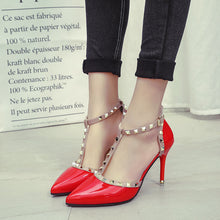 Load image into Gallery viewer, Studded pointed high heels
