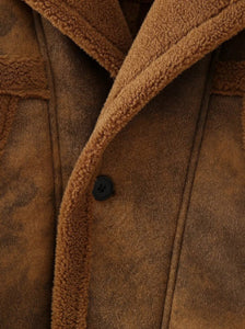 Brown Maillard Blooming Fur Coat Jacket