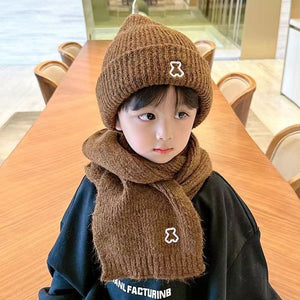 Children's Letters Hat Scarf Two-piece Set