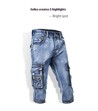 Load image into Gallery viewer, Cropped Pants Slim Fit Denim Shorts Cropped Pants Casual Jeans
