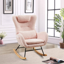 Load image into Gallery viewer, Rocking Chair Nursery, Modern Rocking Chair With High Backrest
