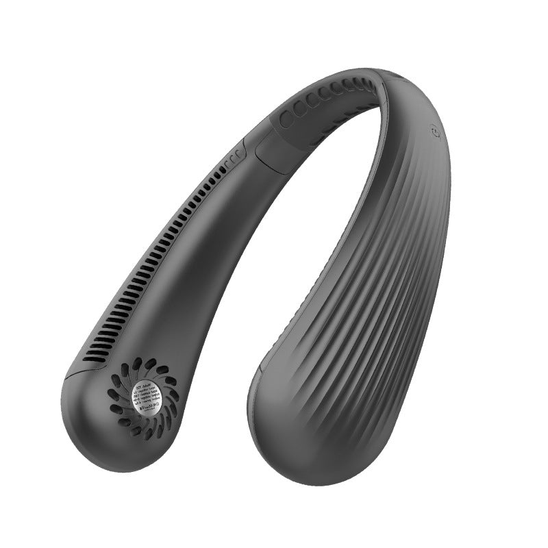 Leafless Folding Halter Fan Portable Digital Display Outdoor