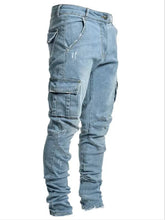 Load image into Gallery viewer, Jeans European and American-Style Slim-Fit Casual Pants with Side Pockets
