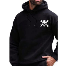 Cargar imagen en el visor de la galería, Men&#39;s Casual Skull Letter Print Hoodie
