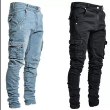 Load image into Gallery viewer, Jeans European and American-Style Slim-Fit Casual Pants with Side Pockets
