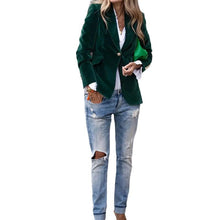 Cargar imagen en el visor de la galería, Gold Velvet Elegant Slim Fit Small Business Suit Coat
