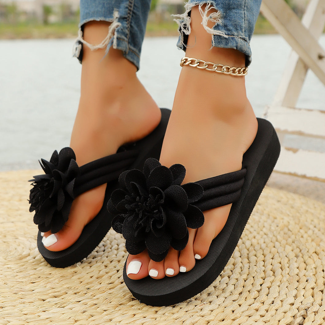 Flower Flip-flops Casual And Lightweight Beach Shoes