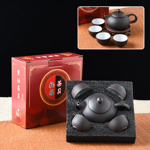 Purple Sand Tea Set Suit Ceramic Kung Fu Purple Sand Teapot