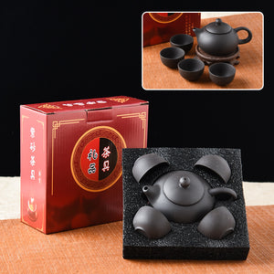 Purple Sand Tea Set Suit Ceramic Kung Fu Purple Sand Teapot