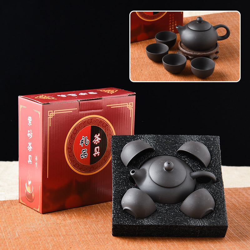 Purple Sand Tea Set Suit Ceramic Kung Fu Purple Sand Teapot