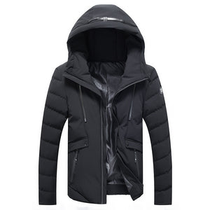 Men's Plus Size Keep Warm Padded Hooded Cotton Coat