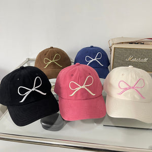 Ins Bow Baseball Cap Sweet Cute Sun Protective