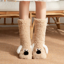 Load image into Gallery viewer, Cute Cartoon Dog Floor Socks Winter Warm Non-slip Plush Socks For Women
