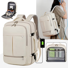 Cargar imagen en el visor de la galería, Large Capacity Backpack For Women Men Multiple Pockets And Zippers Versatile Computer Bags Business Travel Backpack

