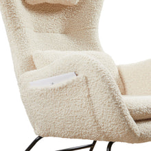 Load image into Gallery viewer, Rocking Chair Nursery, Modern Rocking Chair With High Backrest
